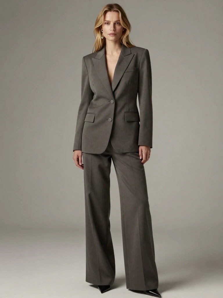 Abbigliamento semi formale donna: cosa significa davvero 3 Completo giacca e pantalone da donna per abbigliamento semi formale, look elegante e moderno in tonalità neutra