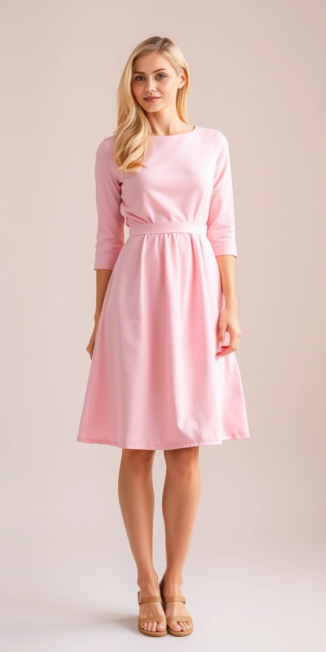 Come vestirsi al primo appuntamento con un ragazzo 5 Come vestirsi al primo appuntamento donna con un abito rosa elegante e femminile – outfit perfetto per un look raffinato e dolce