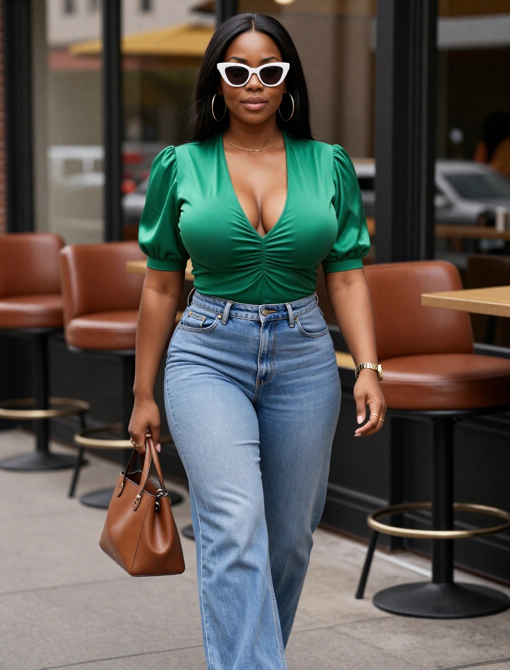 Come Vestirsi ad Aprile Donna: Guida Outfit e Tendenze 14 Outfit donna per aprile con jeans e top verde casual chic perfetto per il giorno e il tempo libero
