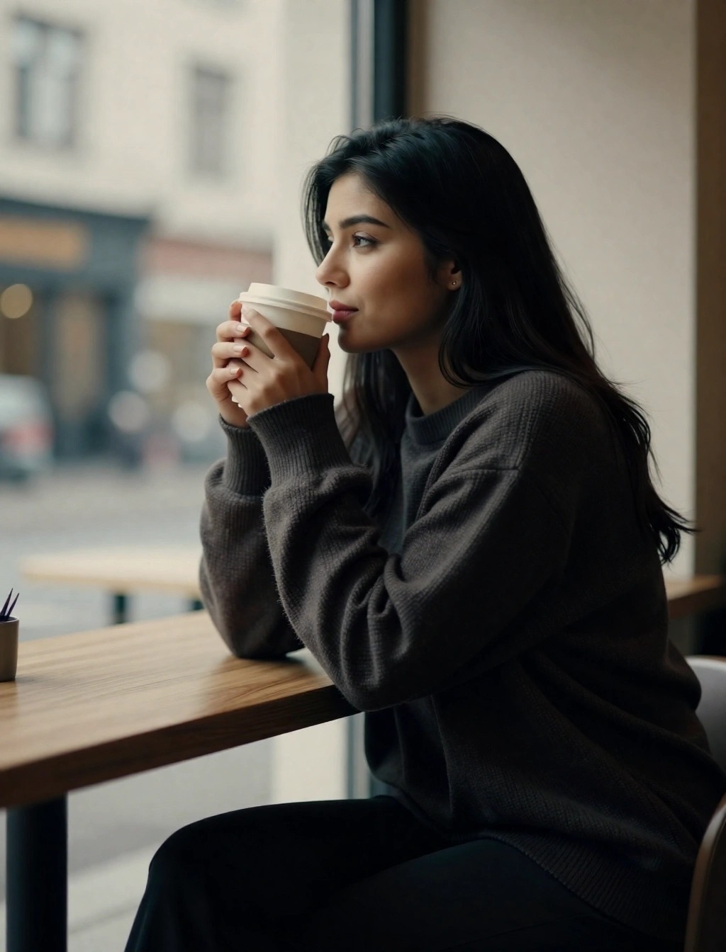 Tipi di donne che piacciono agli uomini: cosa attrae davvero? 1 Donna seduta pensierosa che riflette sulle relazioni