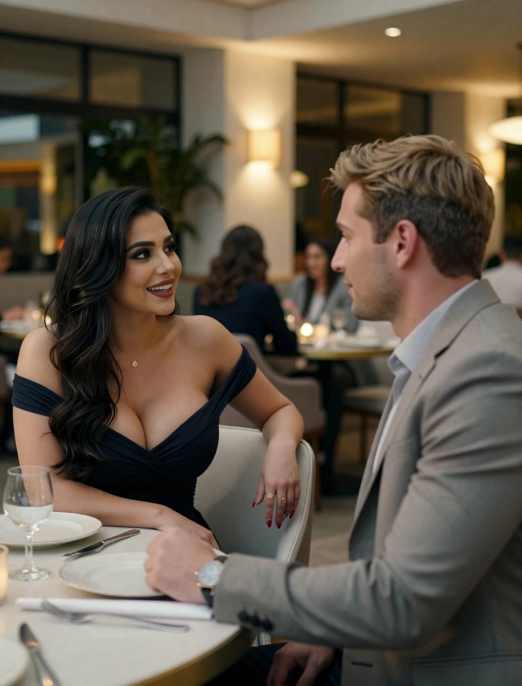 Tipi di donne che piacciono agli uomini: cosa attrae davvero? 6 Donna che comunica con calma i propri confini in una conversazione