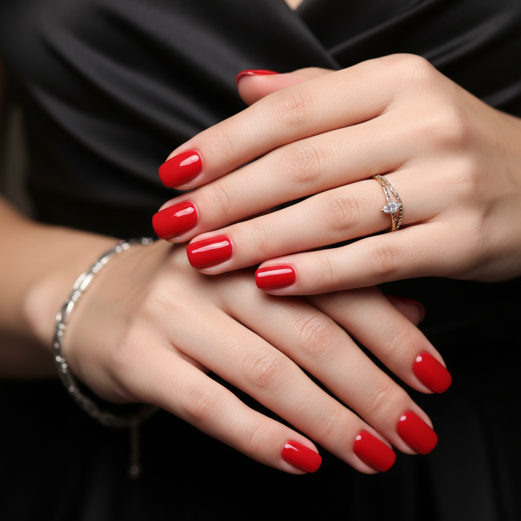 Smalto ideale per una cerimonia: consigli e colori eleganti 3 Manicure rosso ciliegia elegante, smalto perfetto per una cerimonia serale