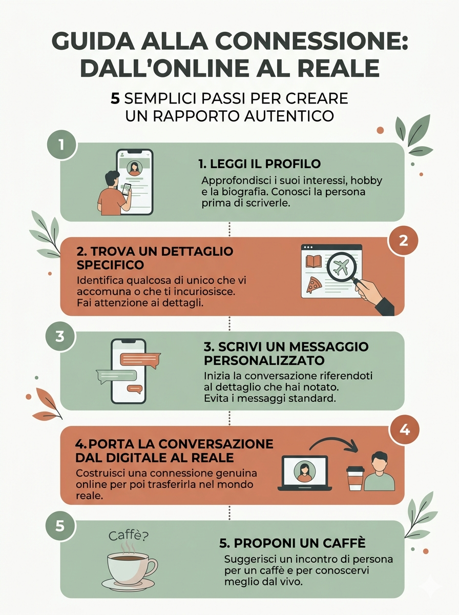 Come Conquistare una Ragazza: Guida con Consigli Pratici 2 Guida in 5 passaggi per conquistare una ragazza online, dal profilo al primo appuntamento reale