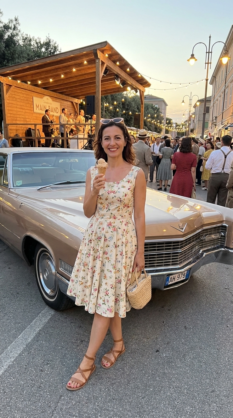 outfit da giorno summer jamboree con abito a ruota