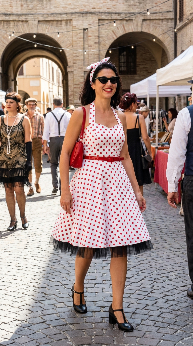 outfit con abito a ruota per il summer jamboree