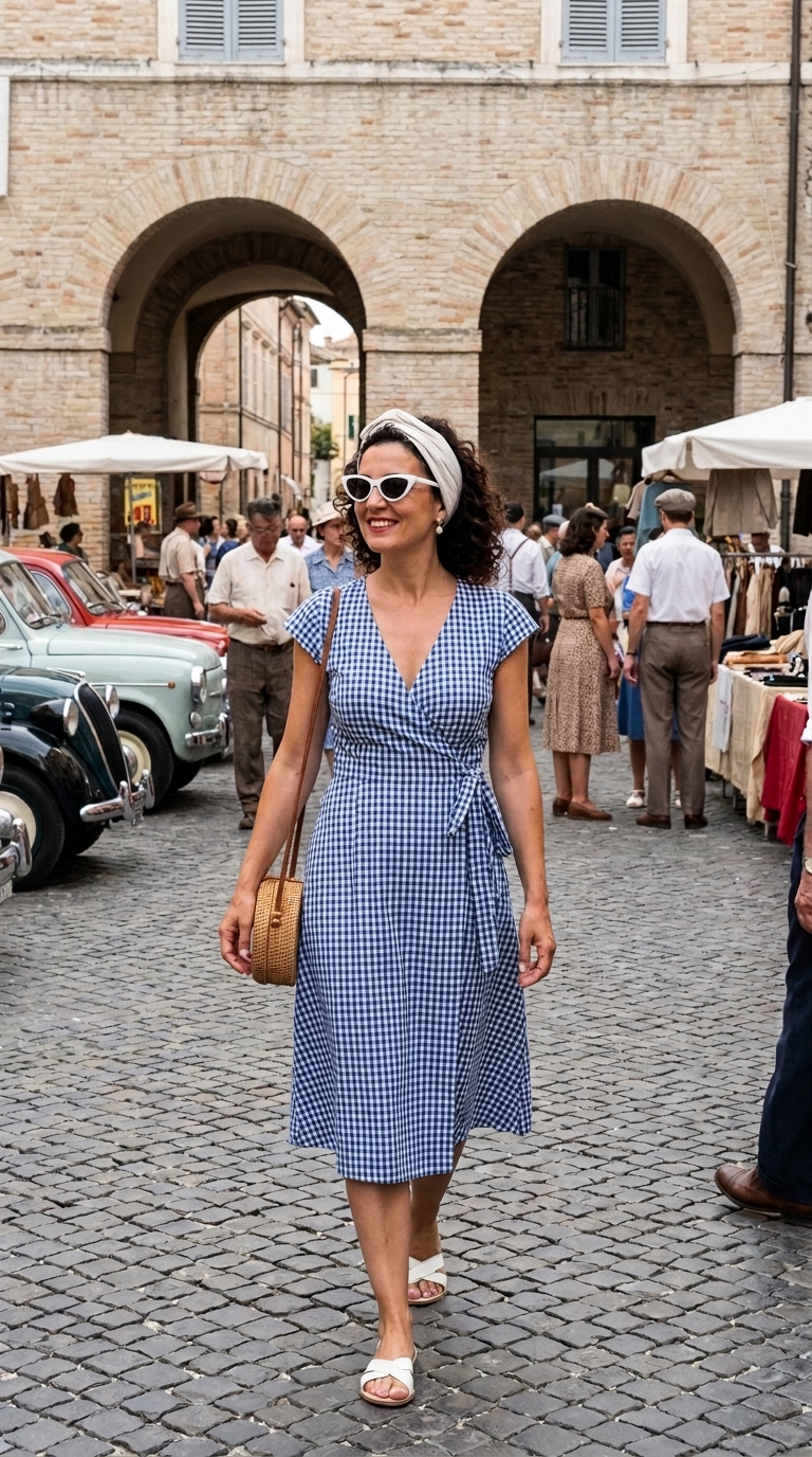 outfit summer jamboree con wrap dress